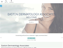 Tablet Screenshot of eastondermatology.com